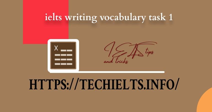 IELTS Writing Vocabulary Task 1