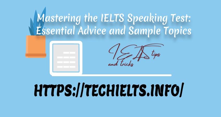 IELTS Speaking Advice